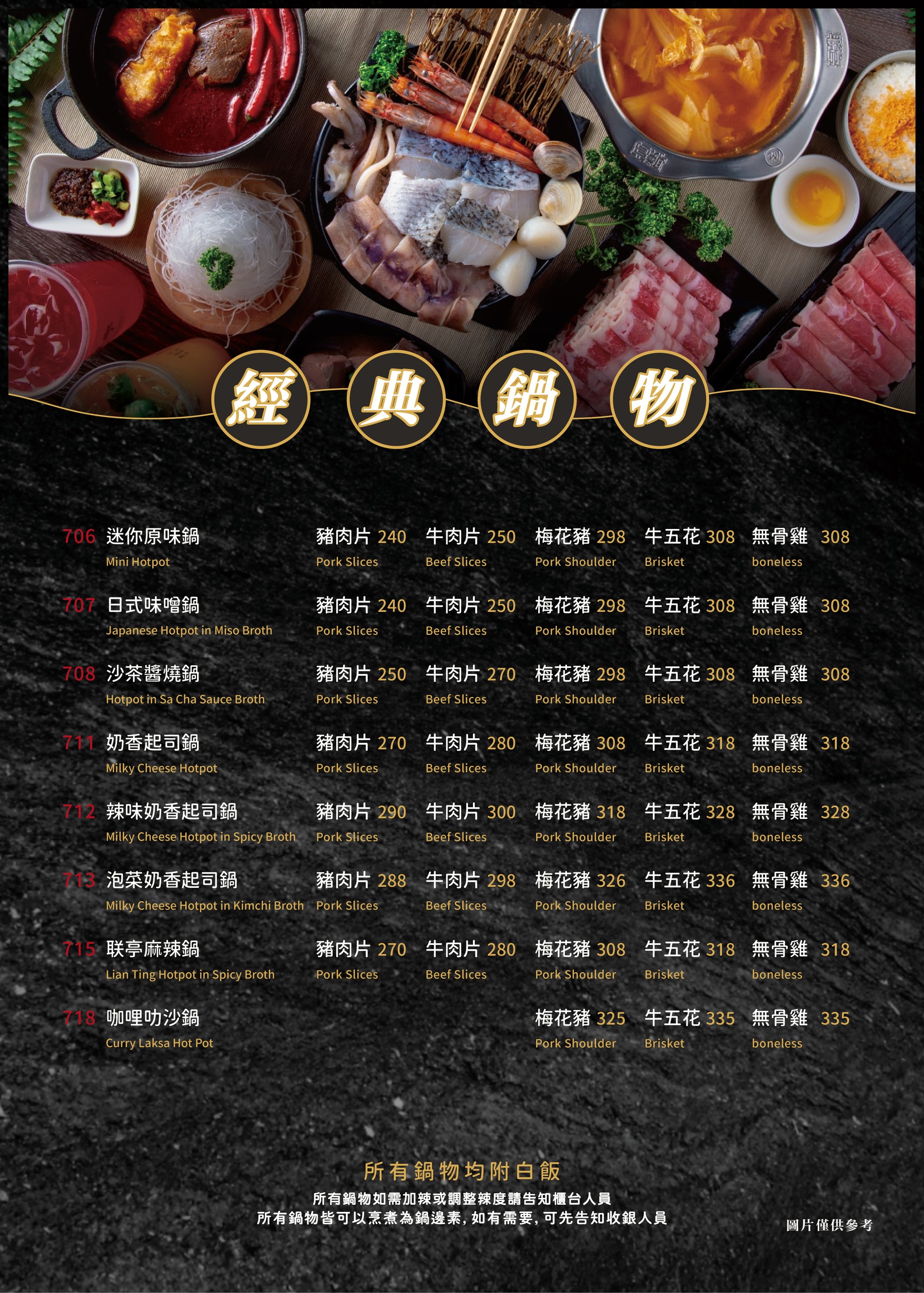中正店菜單